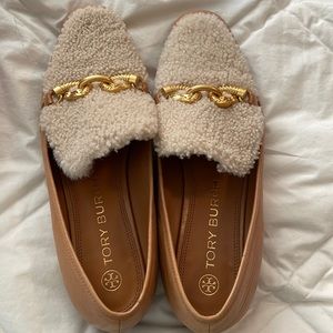 Tory Burch Jessa shearling goat leather loafer